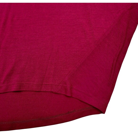 LOFT Cowl Neck Dolman Top Berry Wine Everyday Soft Slouchy Knit Relaxed L - Picture 5 of 12